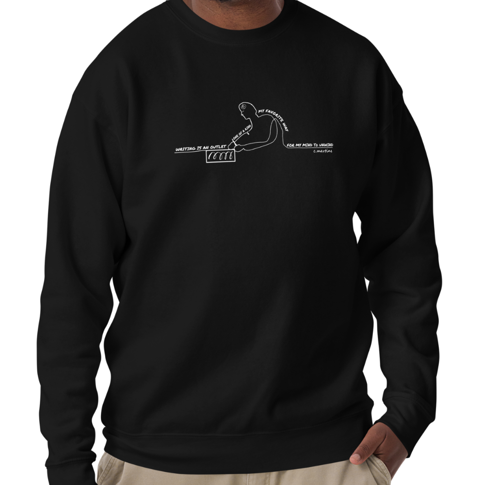 Unisex Sweatshirt with Poetry Verse and Writing Illustration