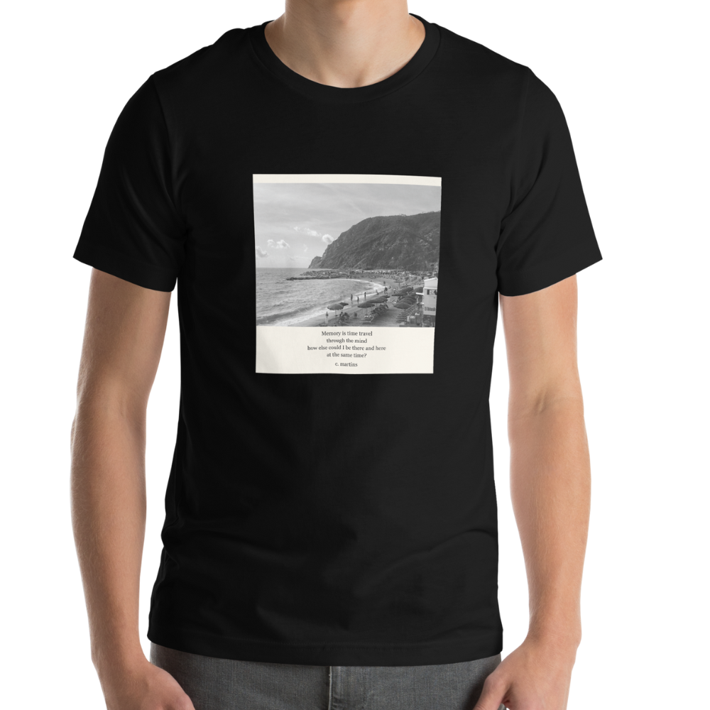 Unisex T-shirt with Poetry Verse and Beach Photo