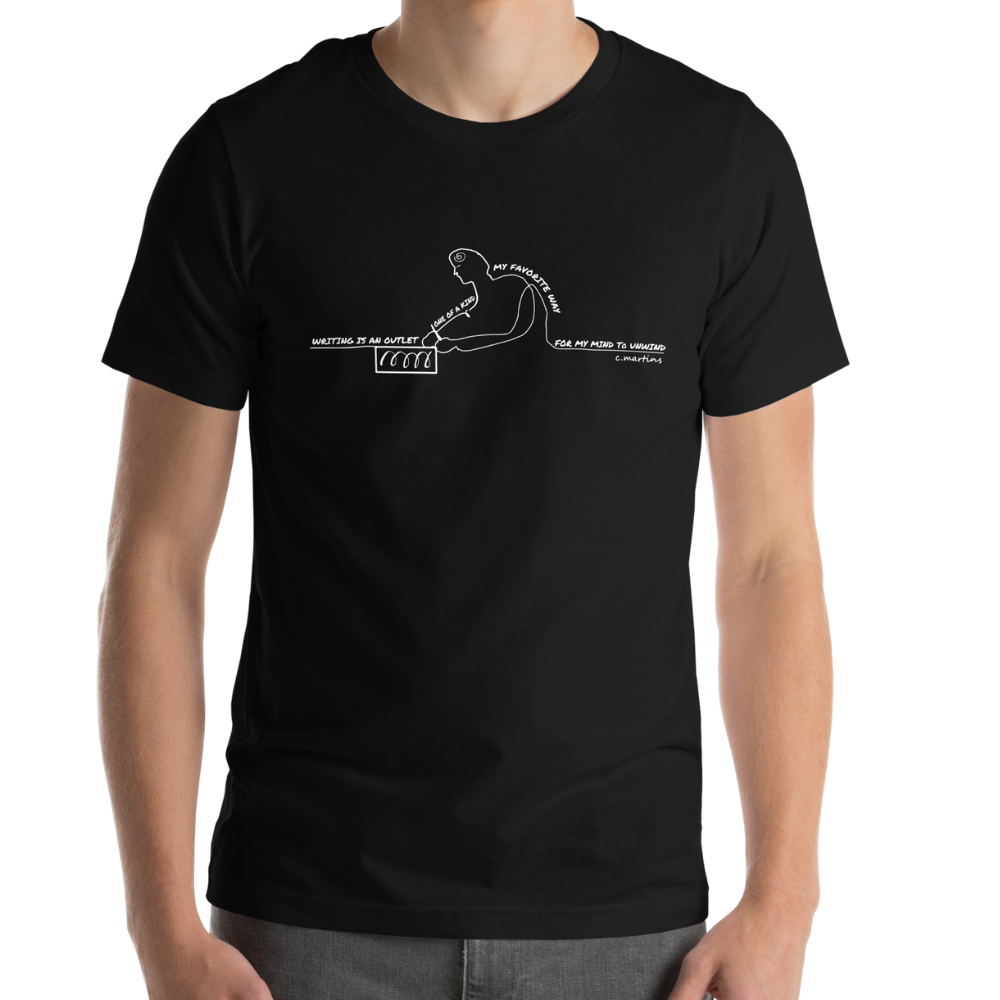 Unisex T-shirt with Poetry Verse and Writing Illustration