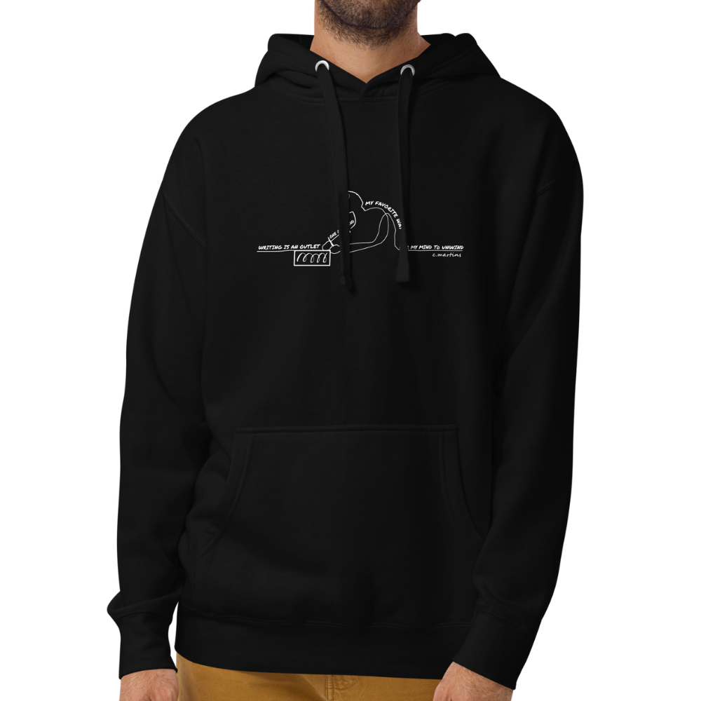 Unisex Hoodie with Poetry Verse and Writing Illustration