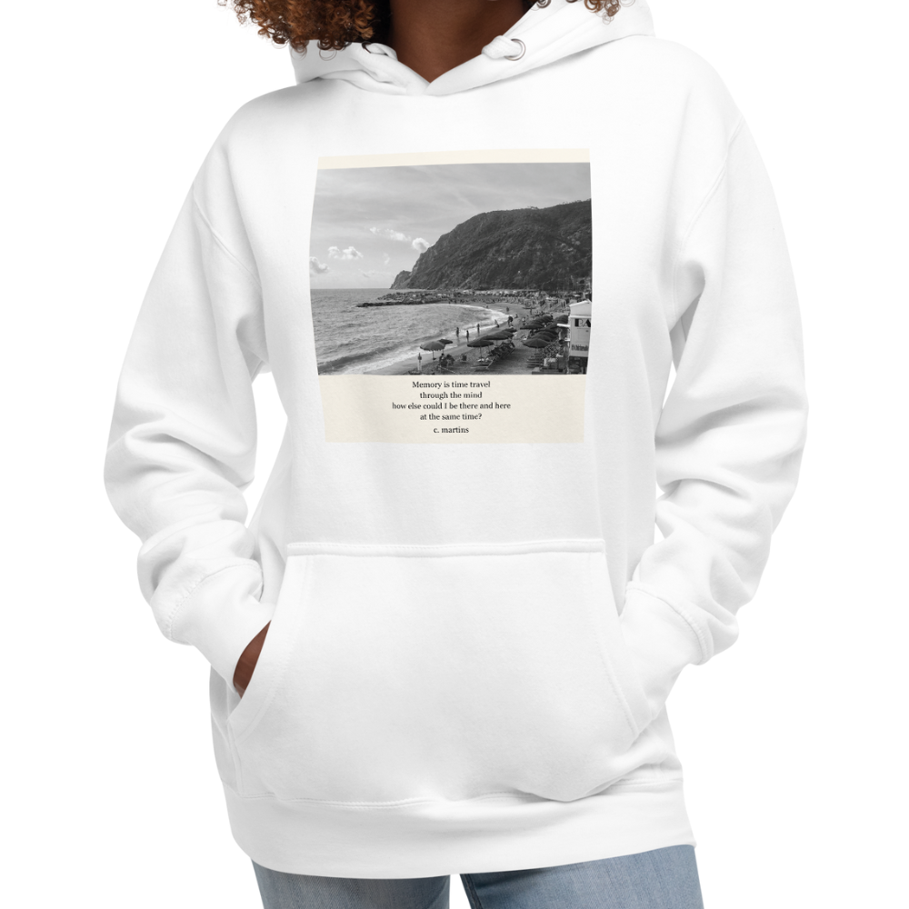Unisex Hoodie with Poetry Verse and Beach Photo