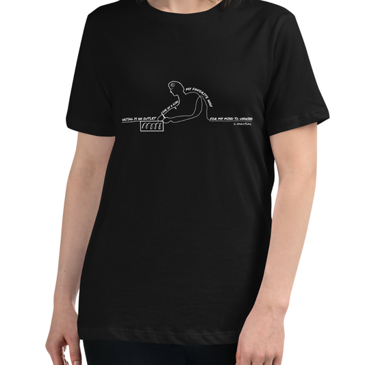 Women's Relaxed T-shirt with Poetry verse and Writing Illustration